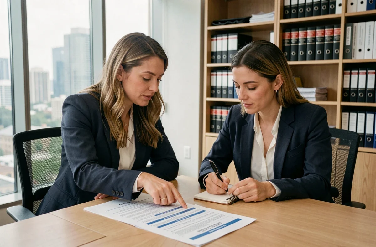 Couple féminin consultant des documents légaux sur les conditions de mariage dans différents pays, illustration des démarches pour se marier facilement