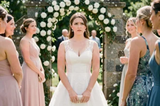 Invitée en robe blanche lors d'un mariage en jardin, couleur inappropriée pour une invitée de mariage